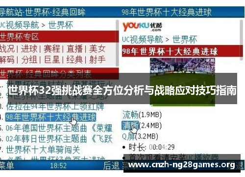 世界杯32强挑战赛全方位分析与战略应对技巧指南